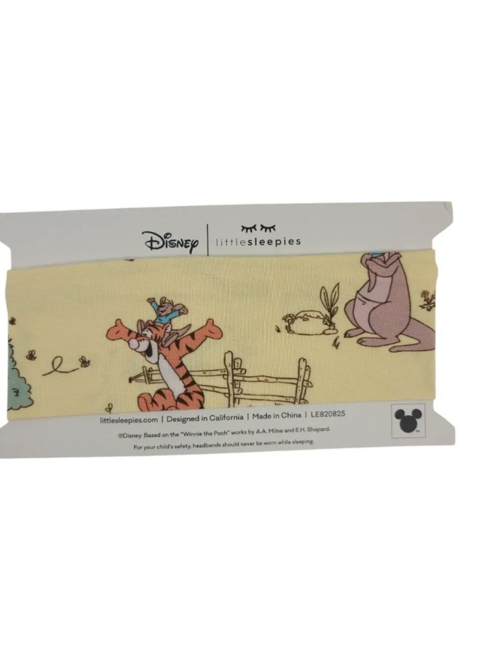 Little Sleepies Disney Winnie The Pooh Yellow Baby Headband Bow Soft